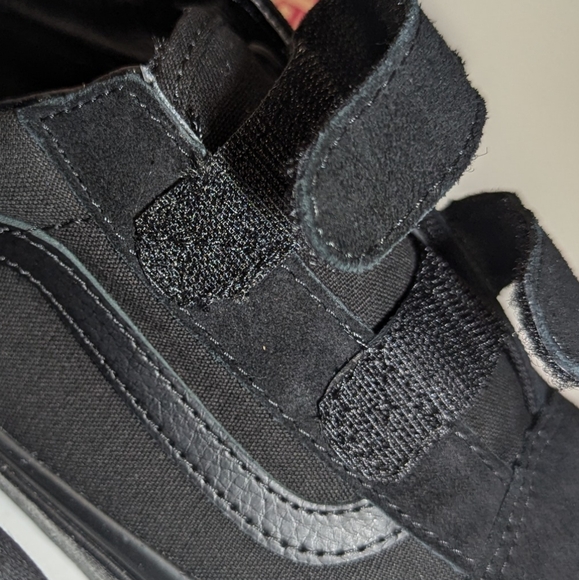Vans Old Skool Velcro Blk/Blk Shoes - Picture 9 of 11